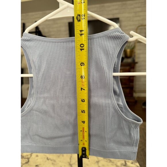 Garage Blue Ribbed Crop Top Womens Size XS - Picture 4 of 5